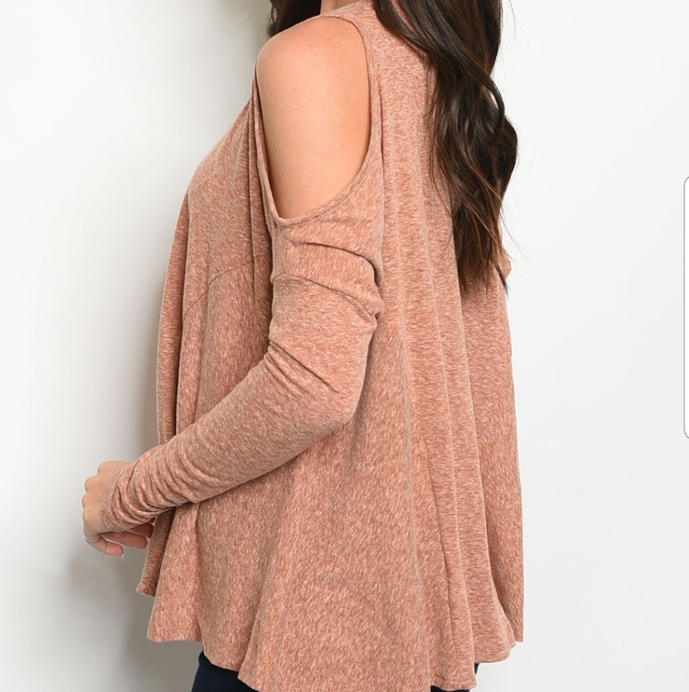 Nude Colored Long Sleeve Top - Picture 2 of 2